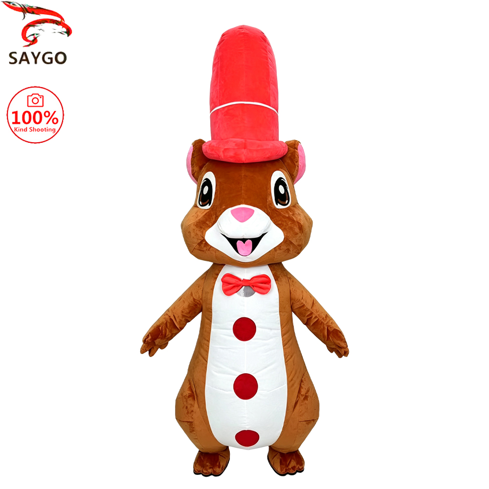 Event & Party Supply Photos - SAYGO Red Hat Squirrel Inflatable Costume