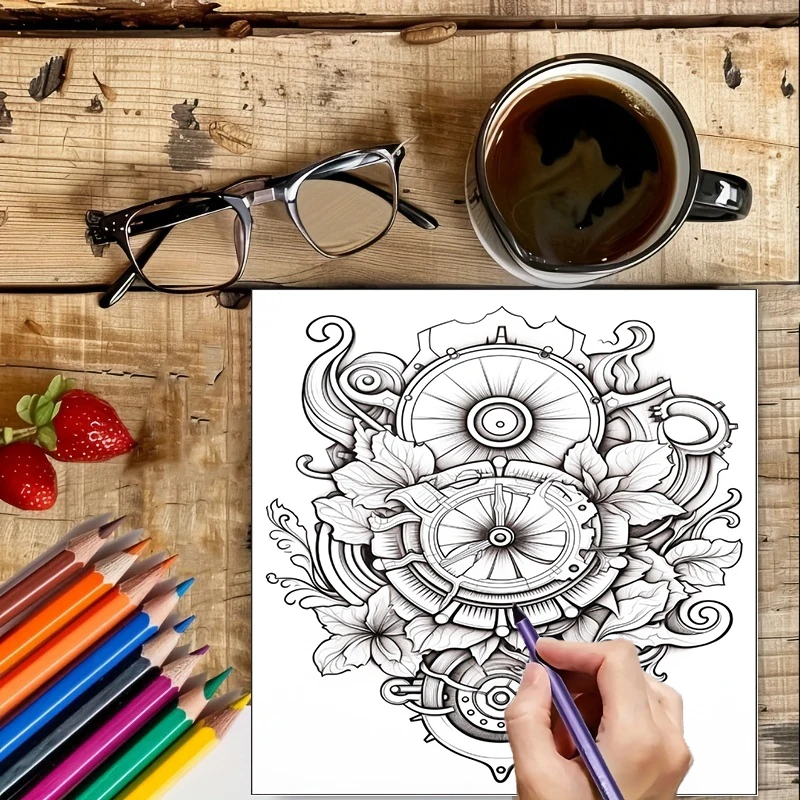 Coloring Book Steampunk Flower - огляд і ціна Supply Event