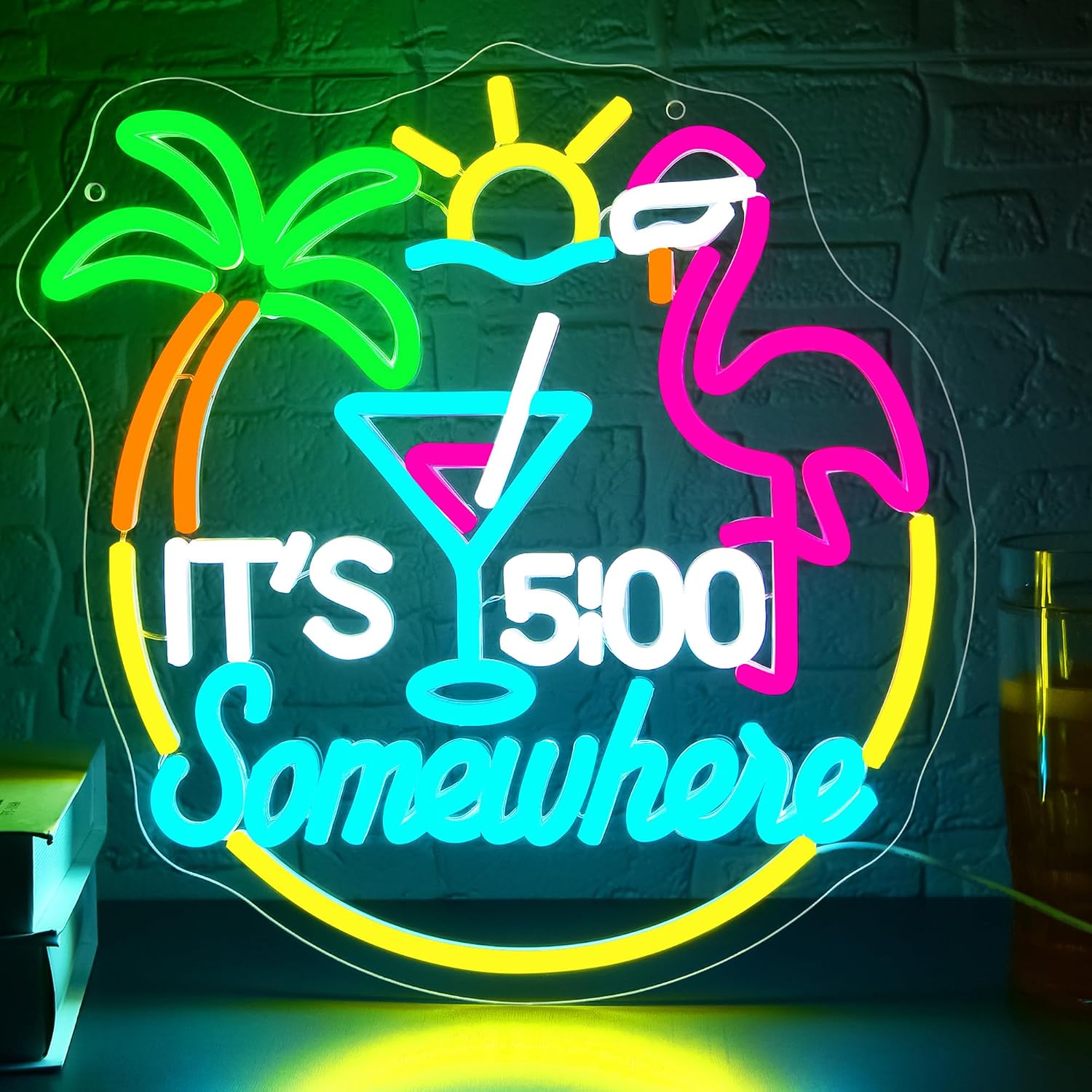 Tiki Bar Parrot Palm Tree Neon - огляд і ціна Neon Sign Party